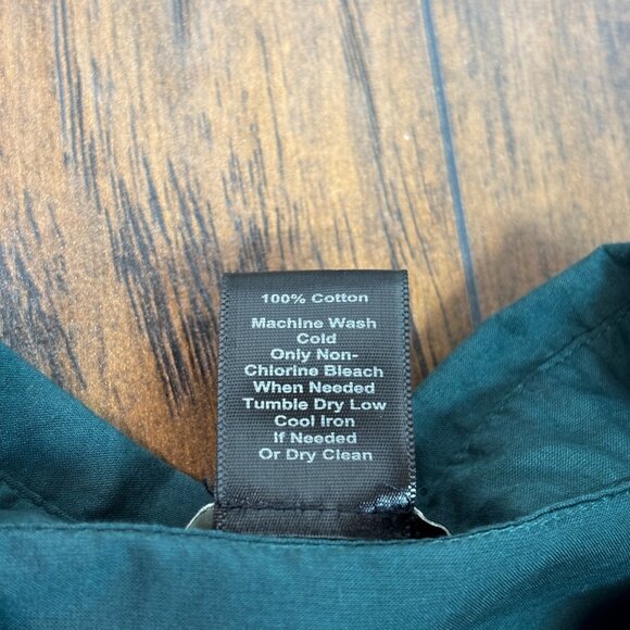 Ann Taylor Top Small Green Peplum Popover Shirt Lightweight Cotton Women's - Picture 11 of 11